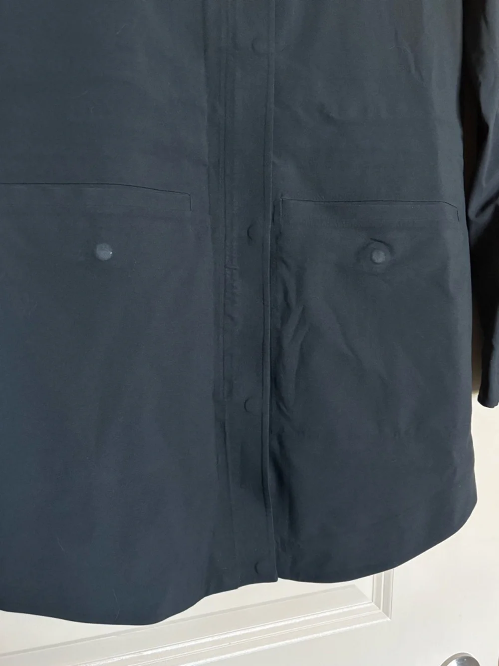 Nike Golf Women's Storm Fit Long Jacket with Stowable Hood Black Size Small